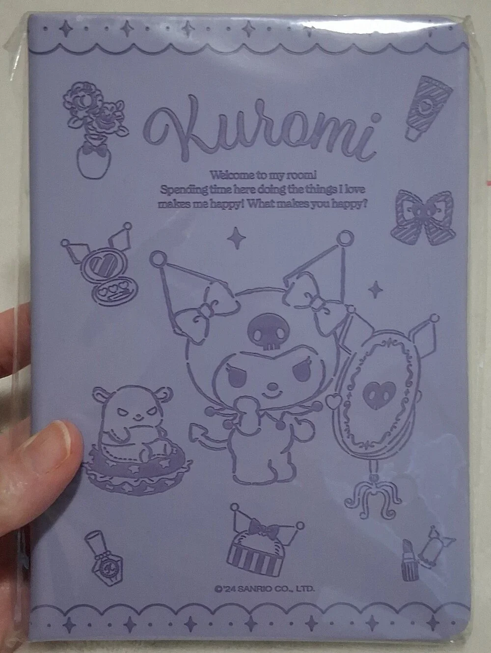 Sanrio Kuromi B6 notebook soft PU embossed cover